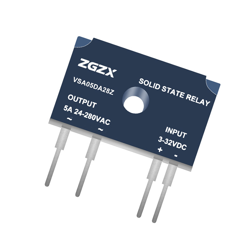 VSA Series Single Phase Solid State Relays DC control AC solid state relay, input 3-32VDC, output current capacity 5A, output voltage 24-280VAC