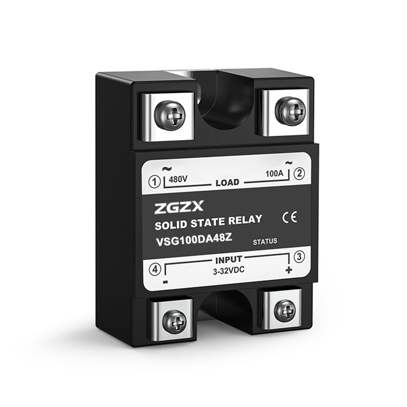 VSG Series Single Phase Solid State Relays DC control AC solid state relay, input 3-32VDC, input with LED indication, output current capacity 10A-120A, output voltage 48-480VAC
