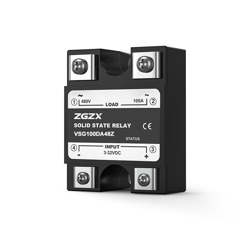 VSG Series Single Phase Solid State Relays DC control AC solid state relay, input 3-32VDC, input with LED indication, output current capacity 10A-120A, output voltage 48-480VAC
