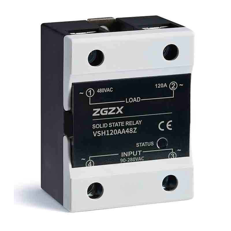VSH Series Single Phase Solid State Relays DC control AC solid state relay, input 3-32VDC, input with LED indication, output current capacity 10A-120A, output voltage 48-480VAC