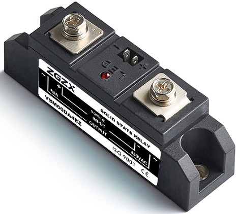 VSM series 60A-150A AC SSR, DC control AC solid state relay, input 3-32VDC, input with LED indication, output current capacity 60A-150A, output voltage 24-480VAC